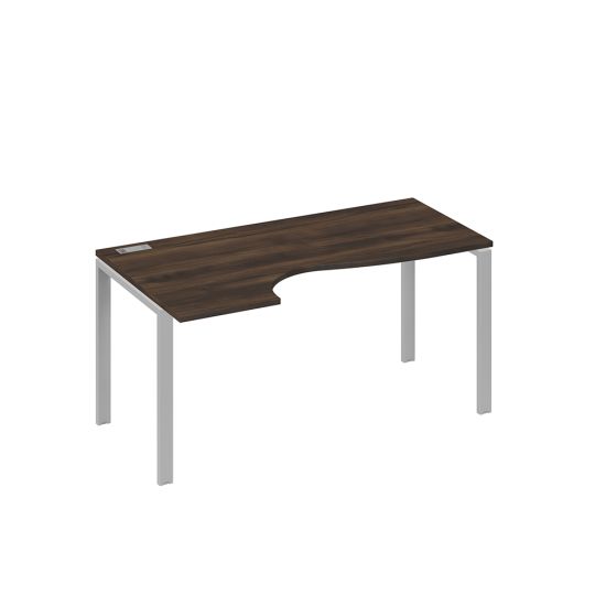 Стол эргономичный левый Классика на металлокаркасе UNO дуб ристретто/ металлокаркас серый