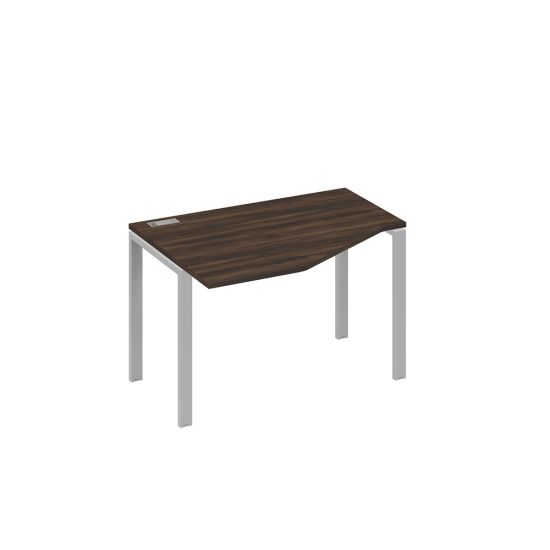 Стол Техно эргономичный левый на металлокаркасе UNO дуб ристретто/ металлокаркас серый