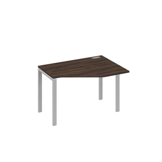 Стол эргономичный правый Техно на металлокаркасе UNO дуб ристретто/ металлокаркас серый