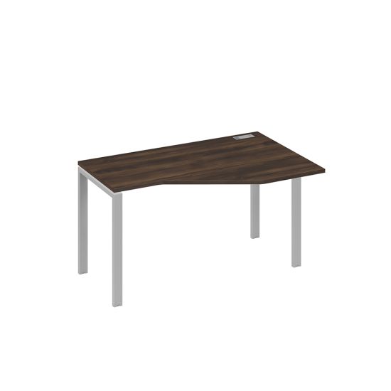 Стол правый эргономичный Техно металлокаркас UNO дуб ристретто/ металлокаркас серый