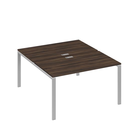 Станция рабочая на металлокаркасе UNO 2х140 дуб ристретто/ металлокаркас серый