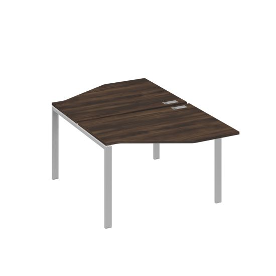 Рабочая станция опоры UNO со столами Техно (2х120) дуб ристретто/ металлокаркас серый