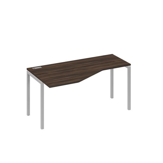 Стол эргономичный левый Технона металлокаркасе DUE дуб ристретто/ металлокаркас серый