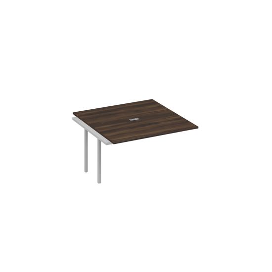 Секция стола для переговоров опоры DUE дуб ристретто/ металлокаркас серый