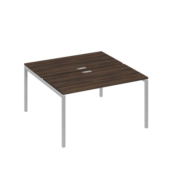 Рабочая станция опоры DUE 2х140 дуб ристретто/ металлокаркас серый