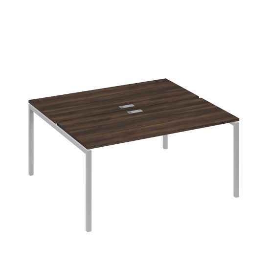 Станция офисная на каркасе DUE (2х160) дуб ристретто/ металлокаркас серый