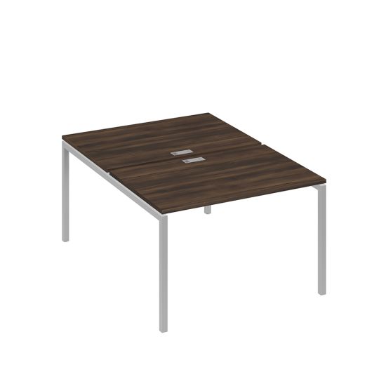 Рабочая станция (2х120) на каркасе DUE дуб ристретто/ металлокаркас серый