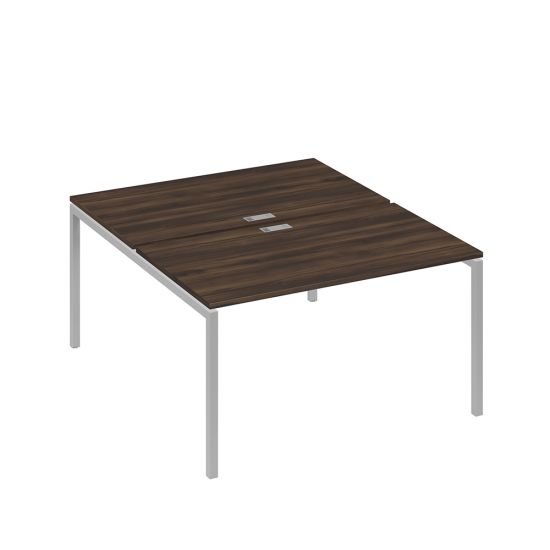 Рабочая станция 2х140 с металлокаркасом DUE дуб ристретто/ металлокаркас серый