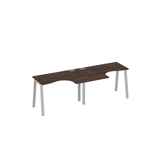 Рабочая станция эргономичная Классика каркас TRE (2х120) дуб ристретто/ металлокаркас серый