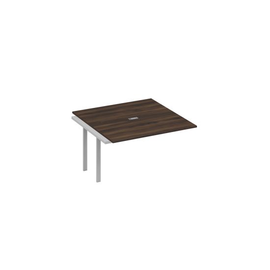 Секция стола для переговоров на металлокаркасе TRE дуб ристретто/ металлокаркас серый