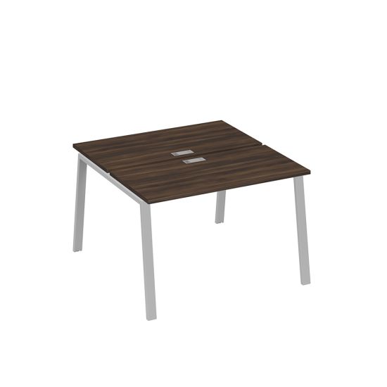 Рабочая станция (2х120) на каркасе TRE дуб ристретто/ металлокаркас серый