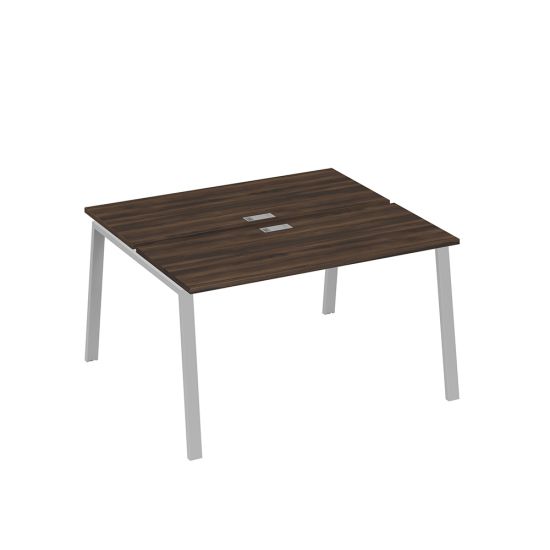 Станция 2х140 с опорами TRE офисная дуб ристретто/ металлокаркас серый