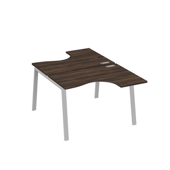 Рабочая станция каркас TRE столы Классика (2х120) дуб ристретто/ металлокаркас серый