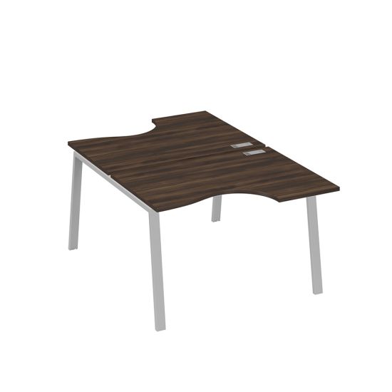 Рабочая станция со столами (2х120) каркас TRE дуб ристретто/ металлокаркас серый