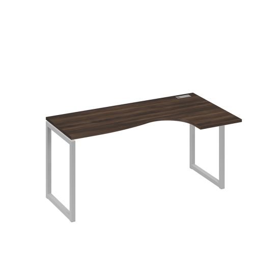 Стол правый Классика эргономичный на металлокаркасе QUATTRO дуб ристретто/ металлокаркас серый