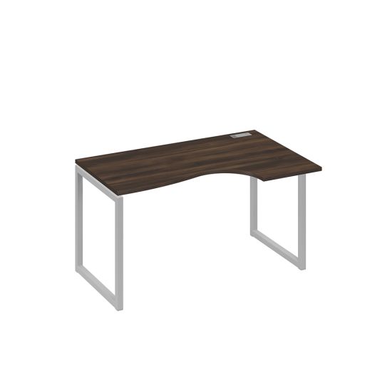 Стол правый Классика эргономичный на металлокаркасе QUATTRO дуб ристретто/ металлокаркас серый