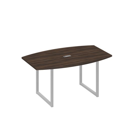 Стол 160 для переговоров на каркасе QUATTRO дуб ристретто/ металлокаркас серый