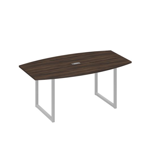 Стол для переговоров 180 на каркасе QUATTRO дуб ристретто/ металлокаркас серый