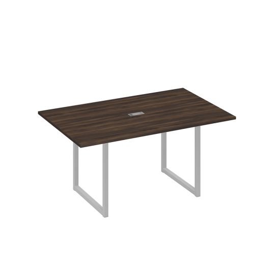 Стол 160 каркас QUATTRO для переговоров дуб ристретто/ металлокаркас серый