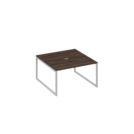 Переговорный стол 140 на металлокаркасе QUATTRO дуб ристретто/ металлокаркас серый