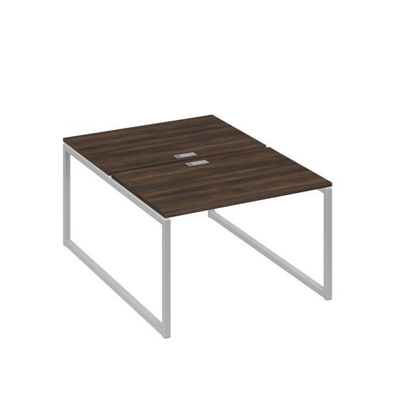 Станция офисная (2х120) на металлокаркасе QUATTRO дуб ристретто/ металлокаркас серый