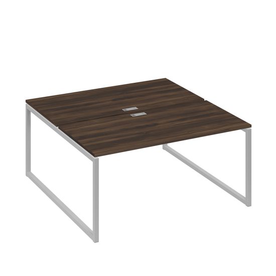 Станция (2х160) рабочая на каркасе QUATTRO дуб ристретто/ металлокаркас серый