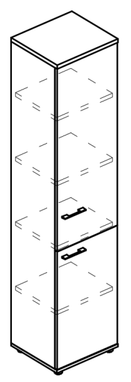 Шкаф закрытый 2-х дверный узкий (топ ДСП) вяз либерти / вяз либерти