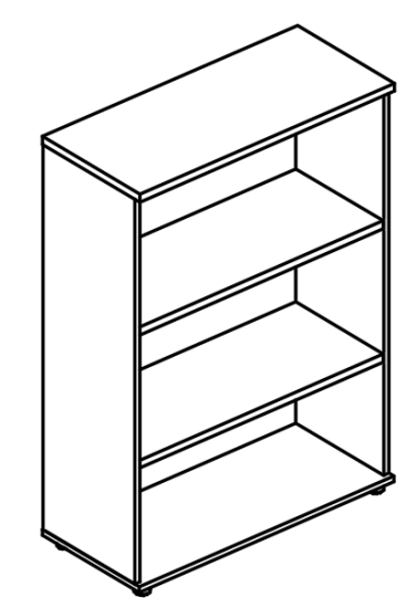 Стеллаж средний (топ ДСП) вяз либерти / вяз либерти