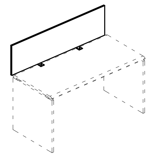 Экран настольный фронтальный ДСП для стола 120 мокко премиум / белый