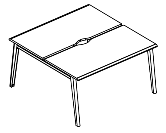 Станция на металлокаркасе МТ (1 скос) (2х160) мокко премиум / белый, вставка мокко