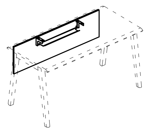 Экран стола 120 с кабель-каналом мокко премиум / белый