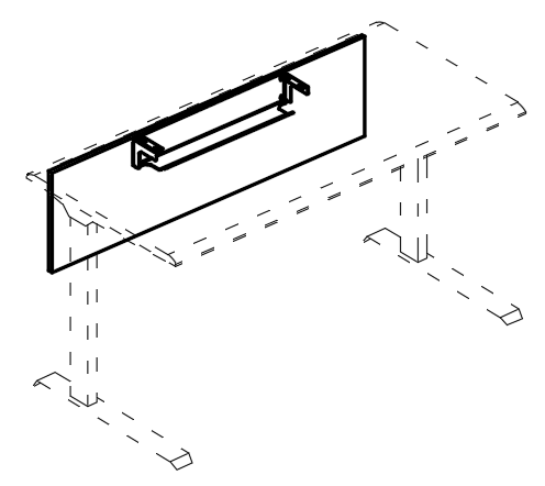 Экран стола 120 с кабель-каналом мокко премиум / антрацит
