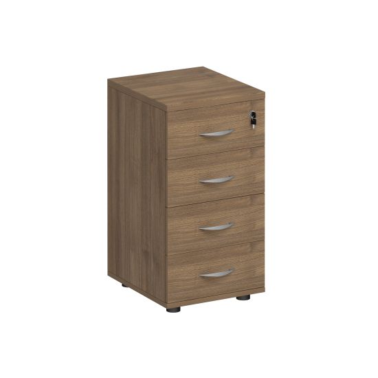 Тумба приставная 4-х ящичная с замком дуб шамони темный