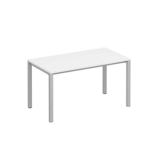 Стол письменный на металлокаркасе КФ белый премиум / серый