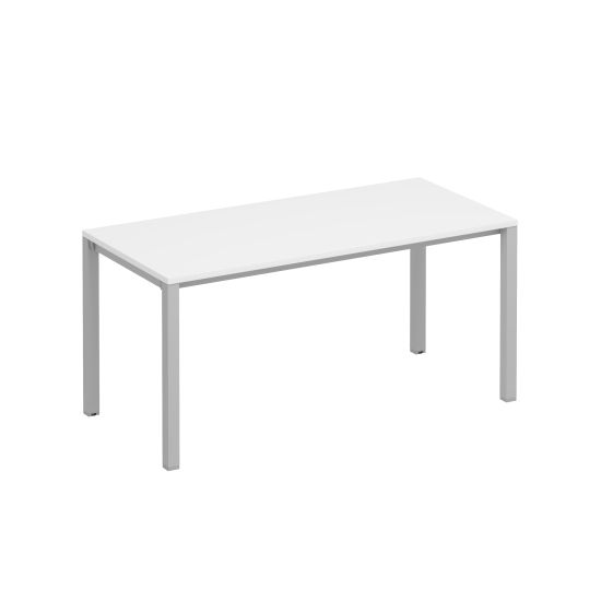 Стол письменный на металлокаркасе КФ белый премиум / серый