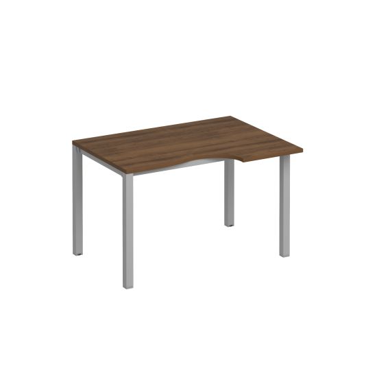 Стол эргономичный правый на металлокаркасе КФ французский орех / серый