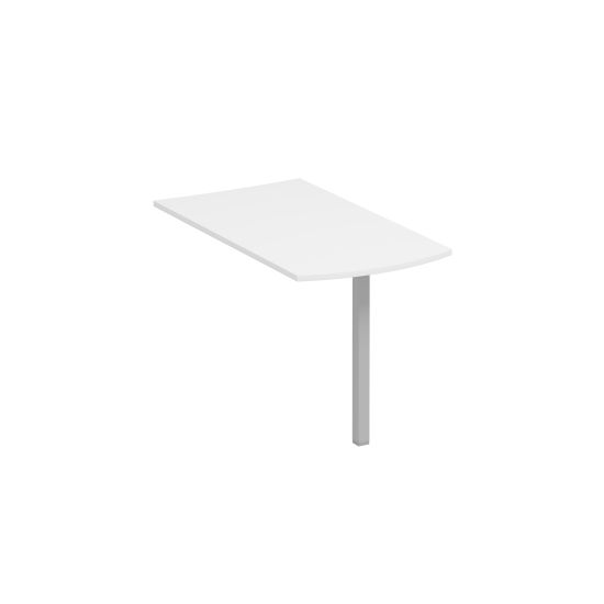 Брифинг-приставка фронтальная с опорой КФ белый премиум / серый