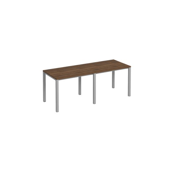 Рабочая станция на металлокаркасе КФ (2х100) французский орех / серый