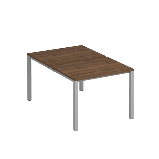 Рабочая станция на металлокаркасе КФ (2х100) французский орех / серый