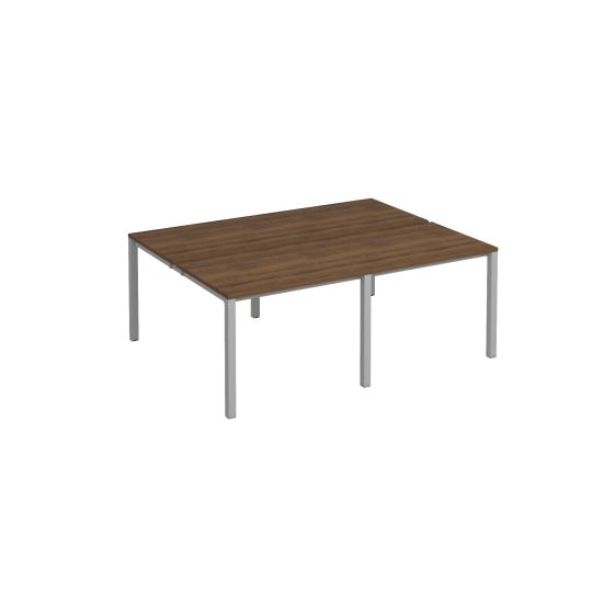 Рабочая станция на металлокаркасе КФ (4х100) французский орех / серый