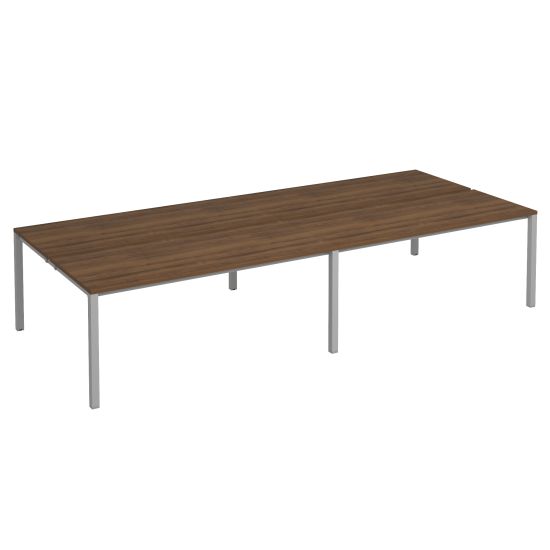 Рабочая станция на металлокаркасе КФ (4х180) французский орех / серый