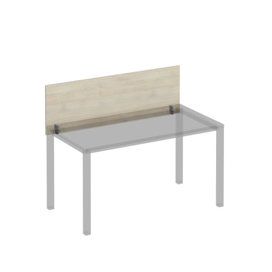 Экран для стола 140 на сером металлокаркасе КФ дуб шамони