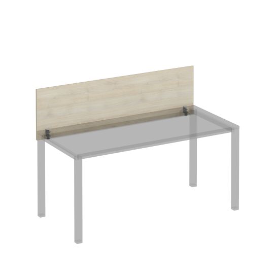 Экран для стола 160 на сером каркасе КФ с кронштейнами дуб шамони