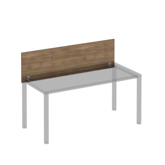 Экран для стола 160 на сером каркасе КФ с кронштейнами дуб шамони темный