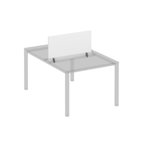 Экран для рабочей станции 100 на сером металлокаркасе КФ белый премиум