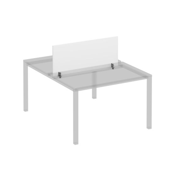 Экран для рабочей станции 120 на сером металлокаркасе КФ белый премиум