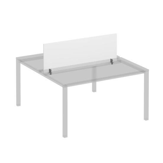 Экран для рабочей станции 140 на сером металлокаркасе КФ белый премиум