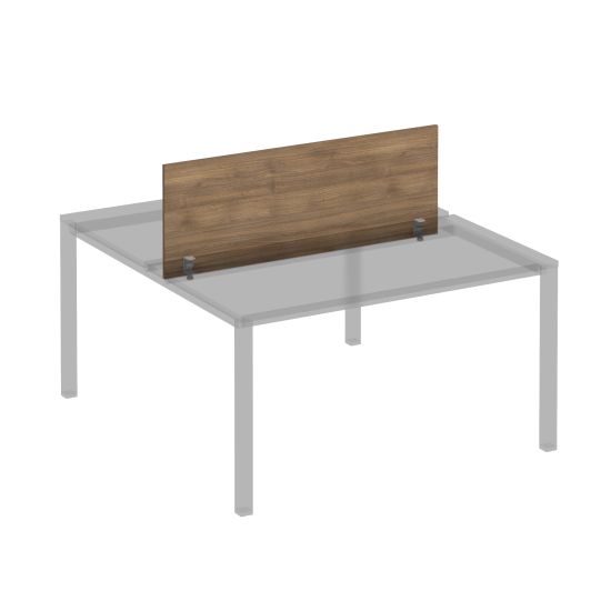 Экран для рабочей станции 140 на сером металлокаркасе КФ дуб шамони темный