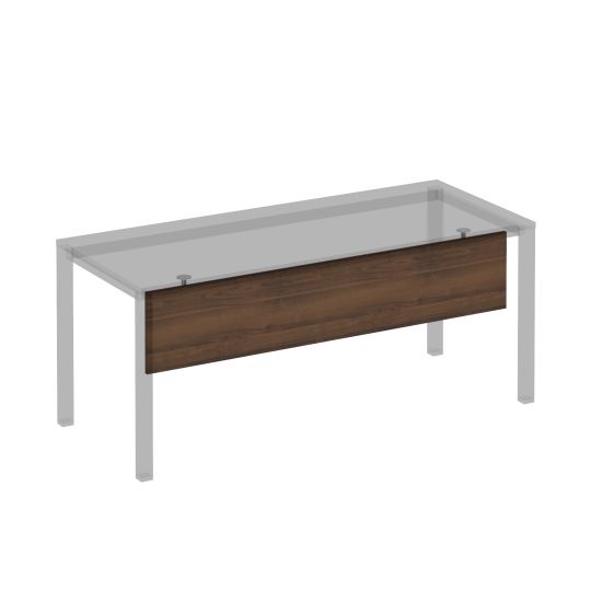 Экран для стола 180 защитный (ДСП) на сером металлокаркасе КФ французский орех