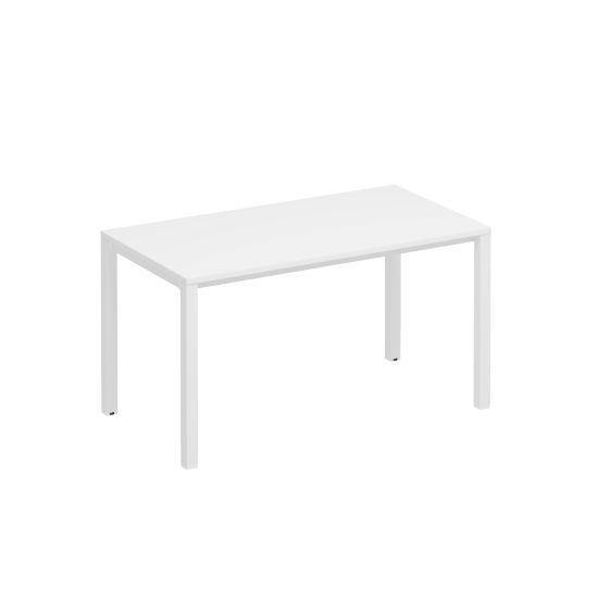 Стол письменный на металлокаркасе КФ белый премиум / белый
